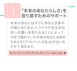 「本来のあなたらしさ」を取り戻すためのサポート