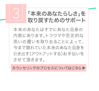 「本来のあなたらしさ」を取り戻すためのサポート